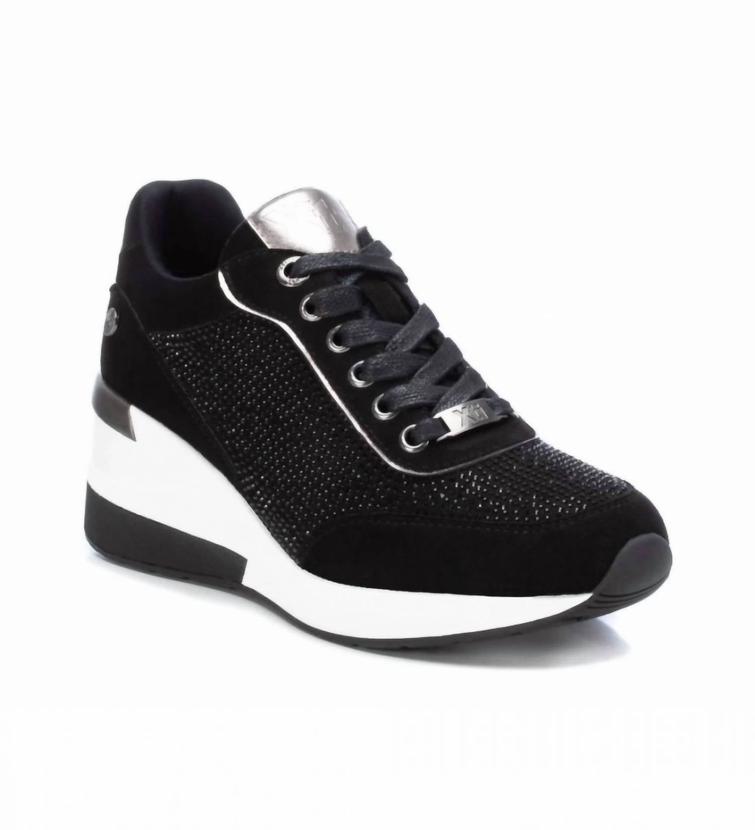 All   Day Wear Women's Suede Wedge Sneakers In Black