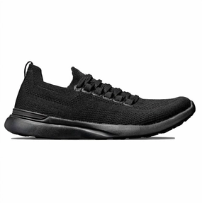 Women's Techloom Breeze Sneaker In Black/silver Anti Slip Tread