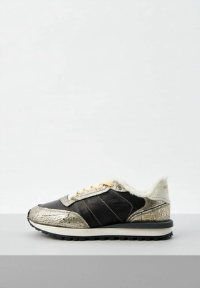 long lasting durability Anti Torsion Plate Women's Tenkei Prime Polar Fleece Art Sneaker In Platinum Crash Black