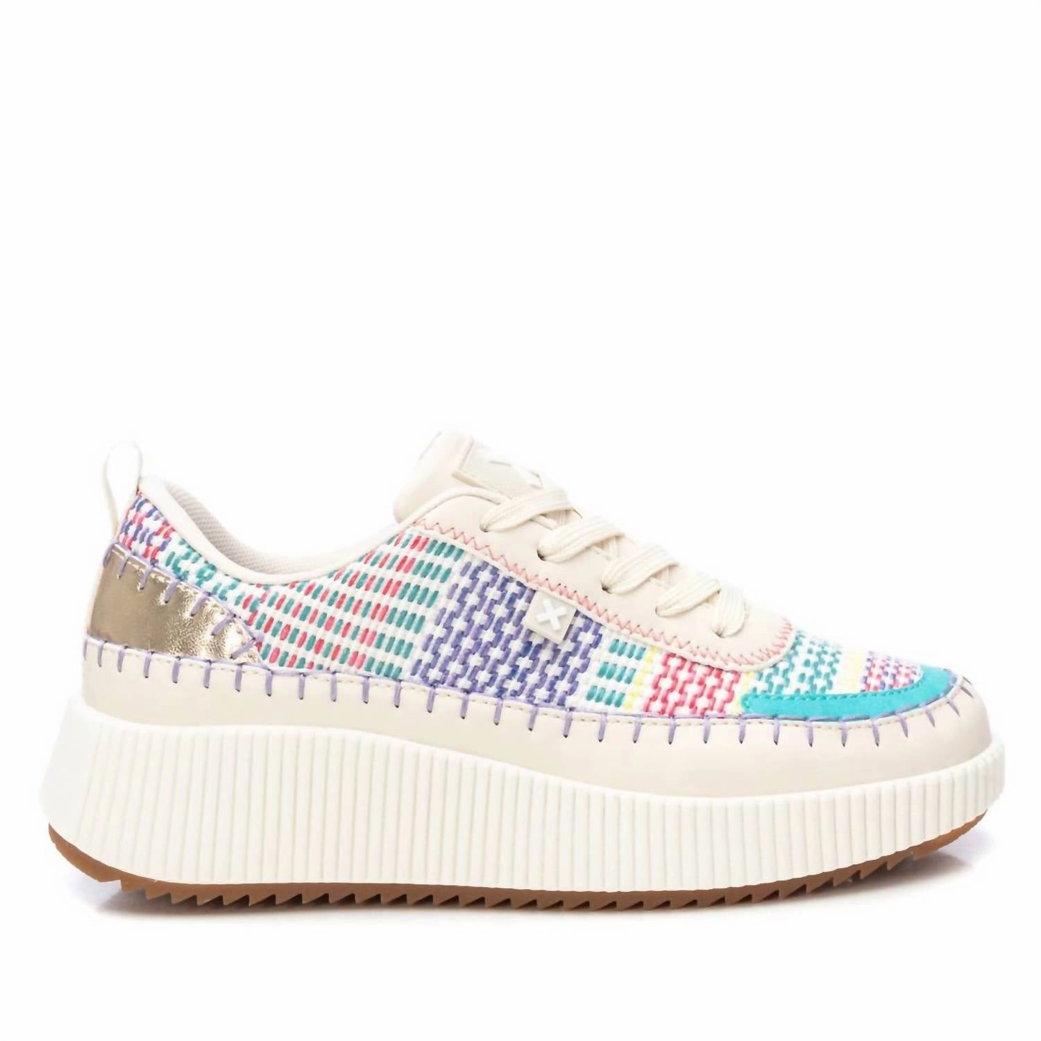 Knit Fabric Multi Density Rubber Women's Trainer Sneakers In Aqua