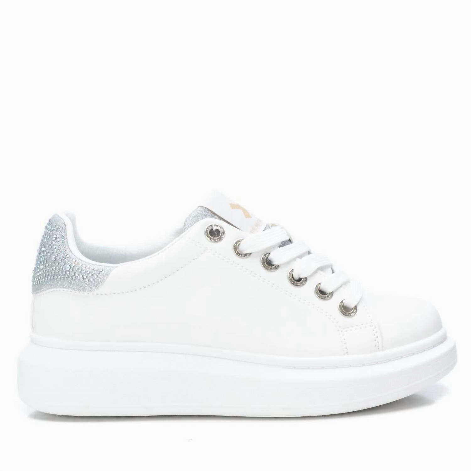 Women's Trainer Sneakers In White Ergonomic Last Design foldable