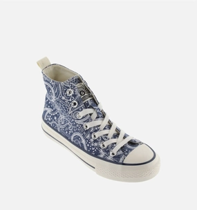 Midfoot Stability Women's Tribu Brillo Bandana Marino Canvas Sneakers In Blue