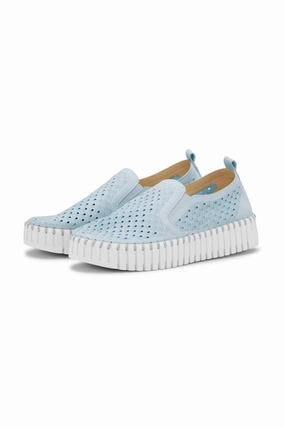Quick Drying Lining Women's Tulip Platform Shoe In Ash Blue