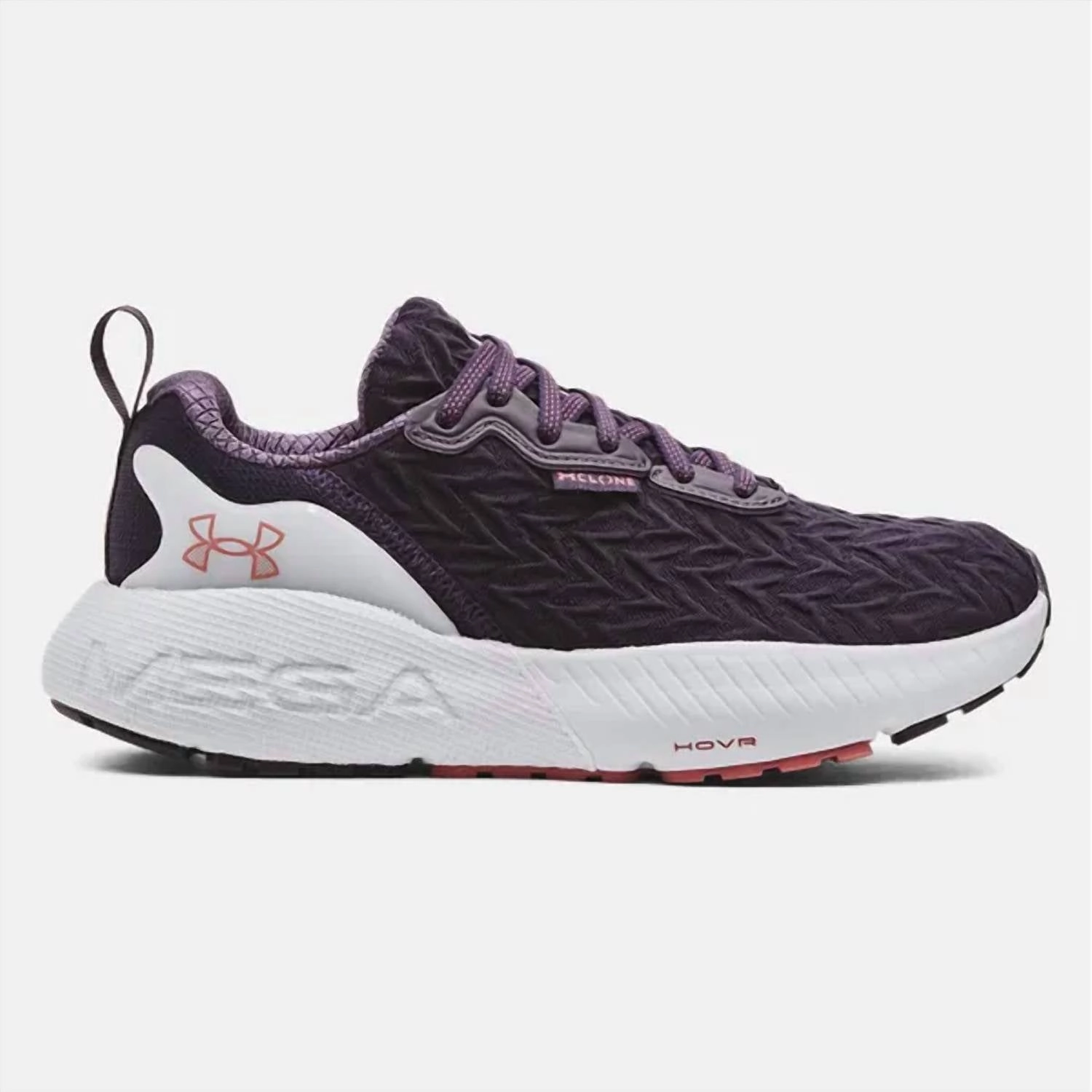Vapor Wick Fabric Compression Resistant Midsole Women's Ua Hovr Mega 3 Clone Running Shoe In Tux Purple/white