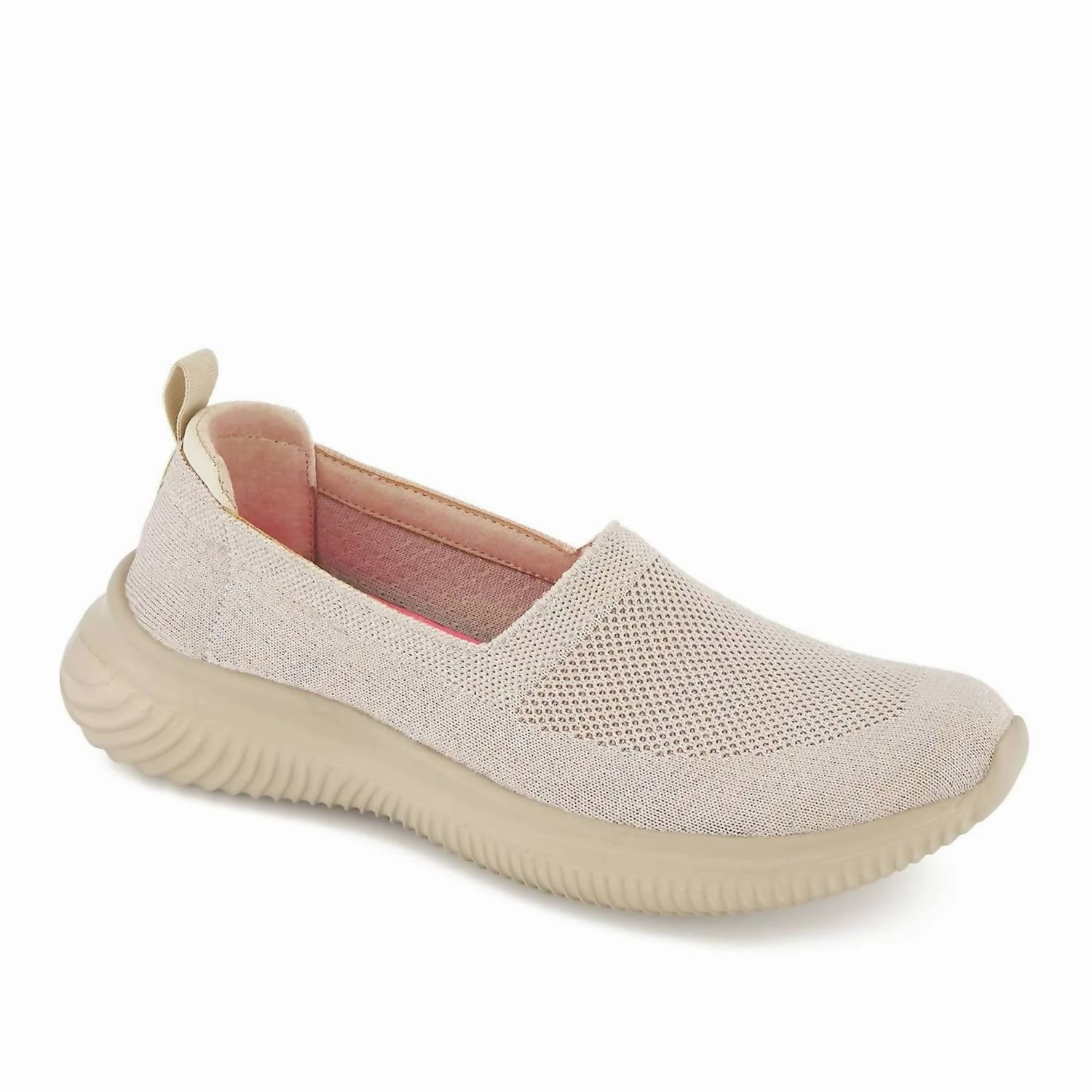 Women's Ultra Comfort Slip On Casual Sneakers In Beige Tennis Court