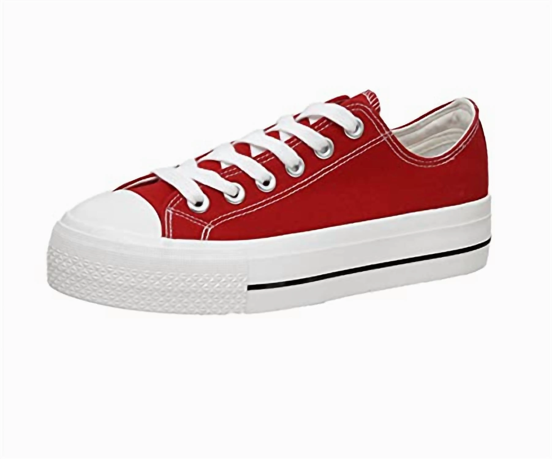 Women's Vince Low Top Canvas Sneaker In Red Fashion Edge Breathable mesh upper