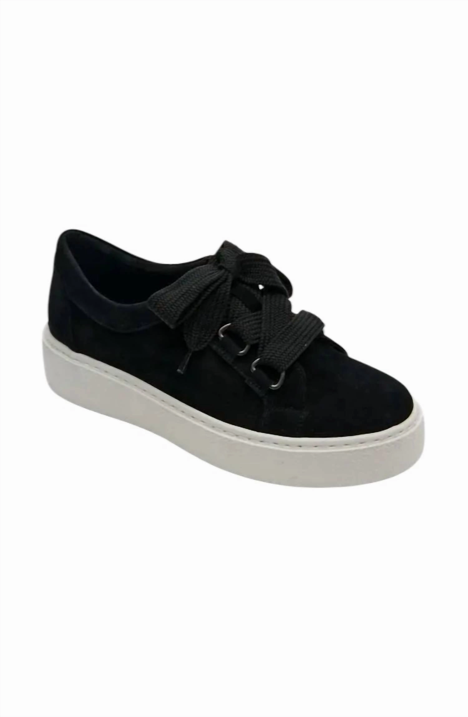 Women's Yevka Suede Sneaker In Black Comfort First Distinctive durability
