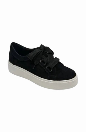 Women's Yevka Suede Sneaker In Black Comfort First Distinctive durability