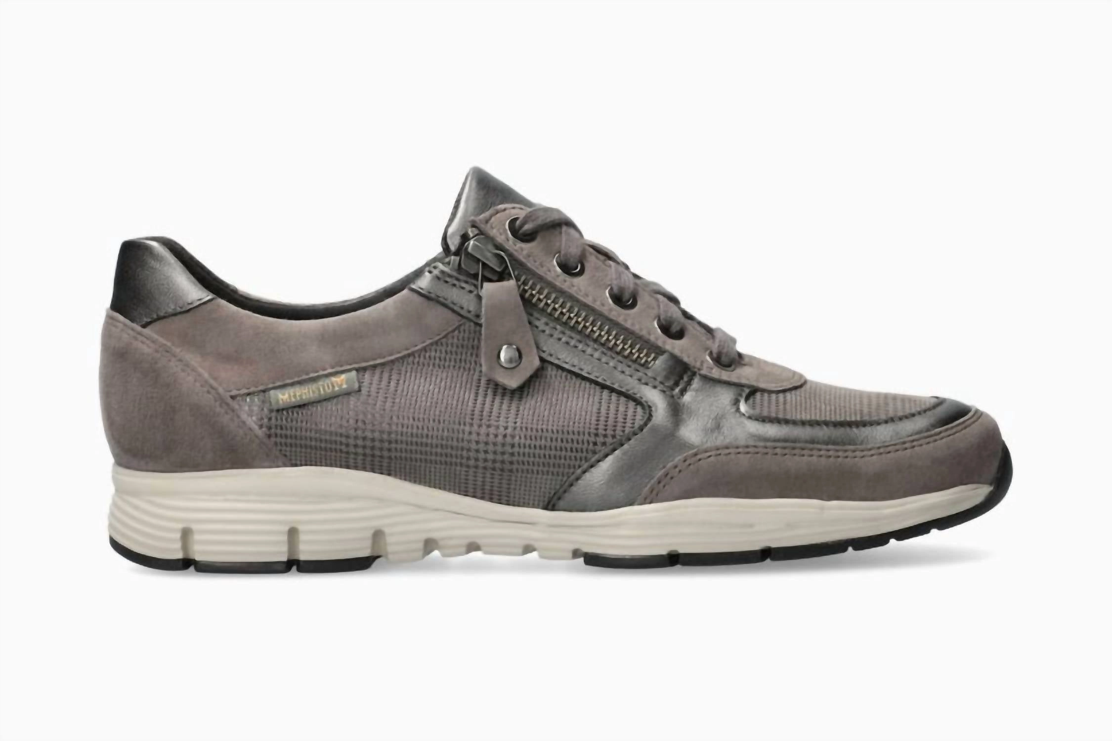 Women's Ylona Zipper Sneaker In Dark Taupe Ultra Flex Odor   Resistant