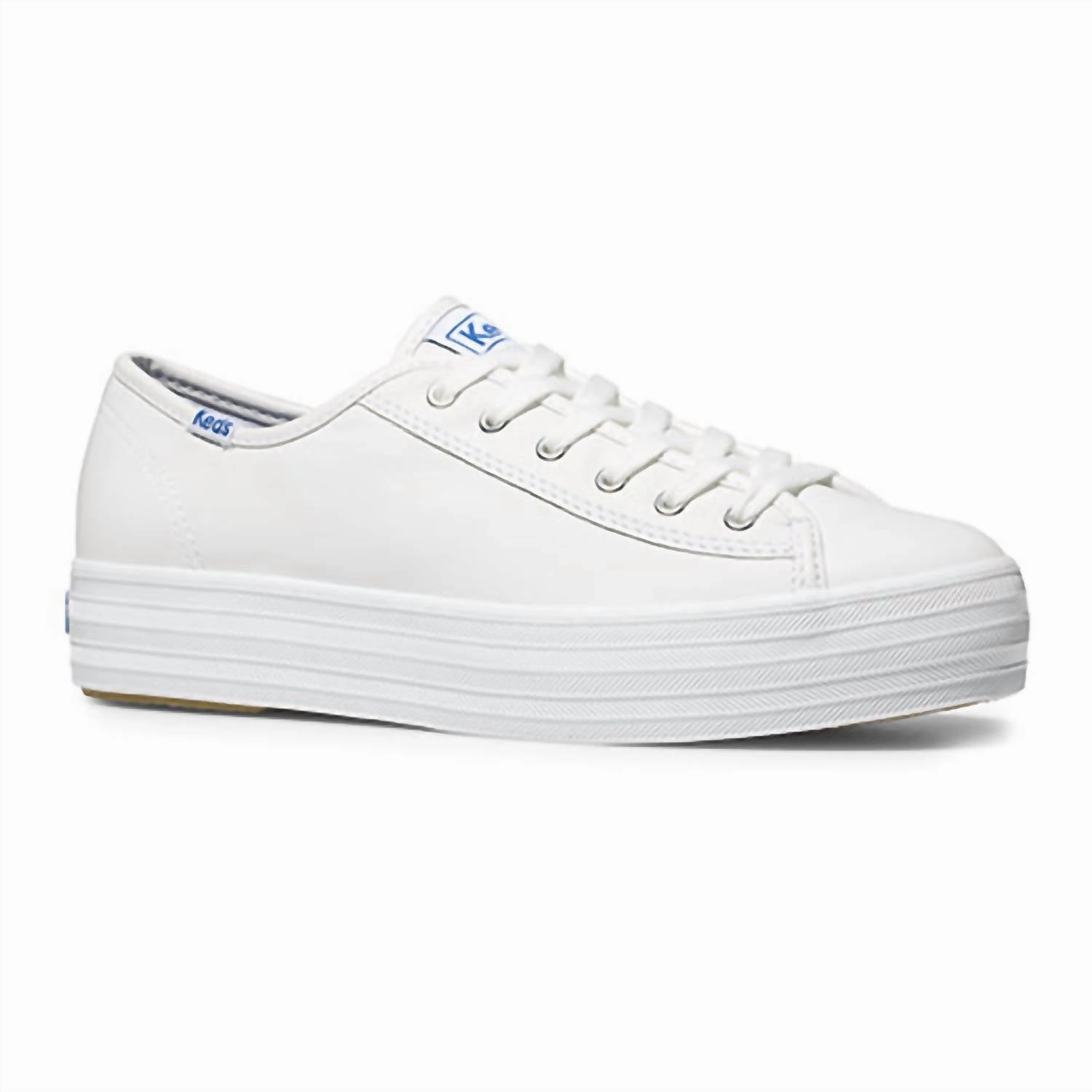 RegularFit Women Triple Kick Leather Sneakers In White
