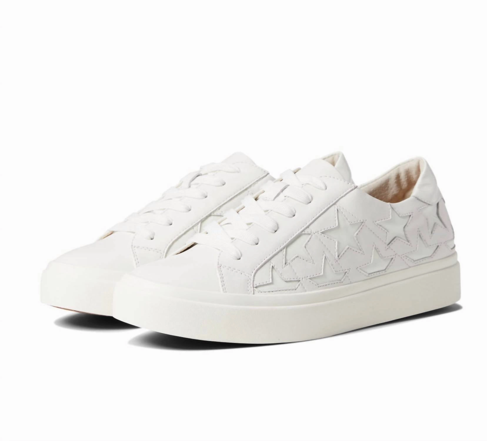 Women Yolen Star Sneakers In White Nappa Peak Performance Zip Closure