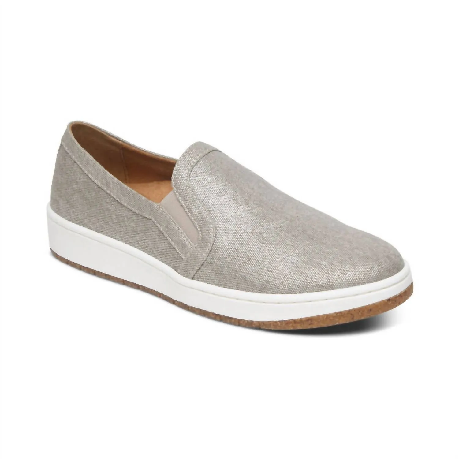 Women's Cameron Slip On Sneaker In Taupe Action Ready Ready To Go