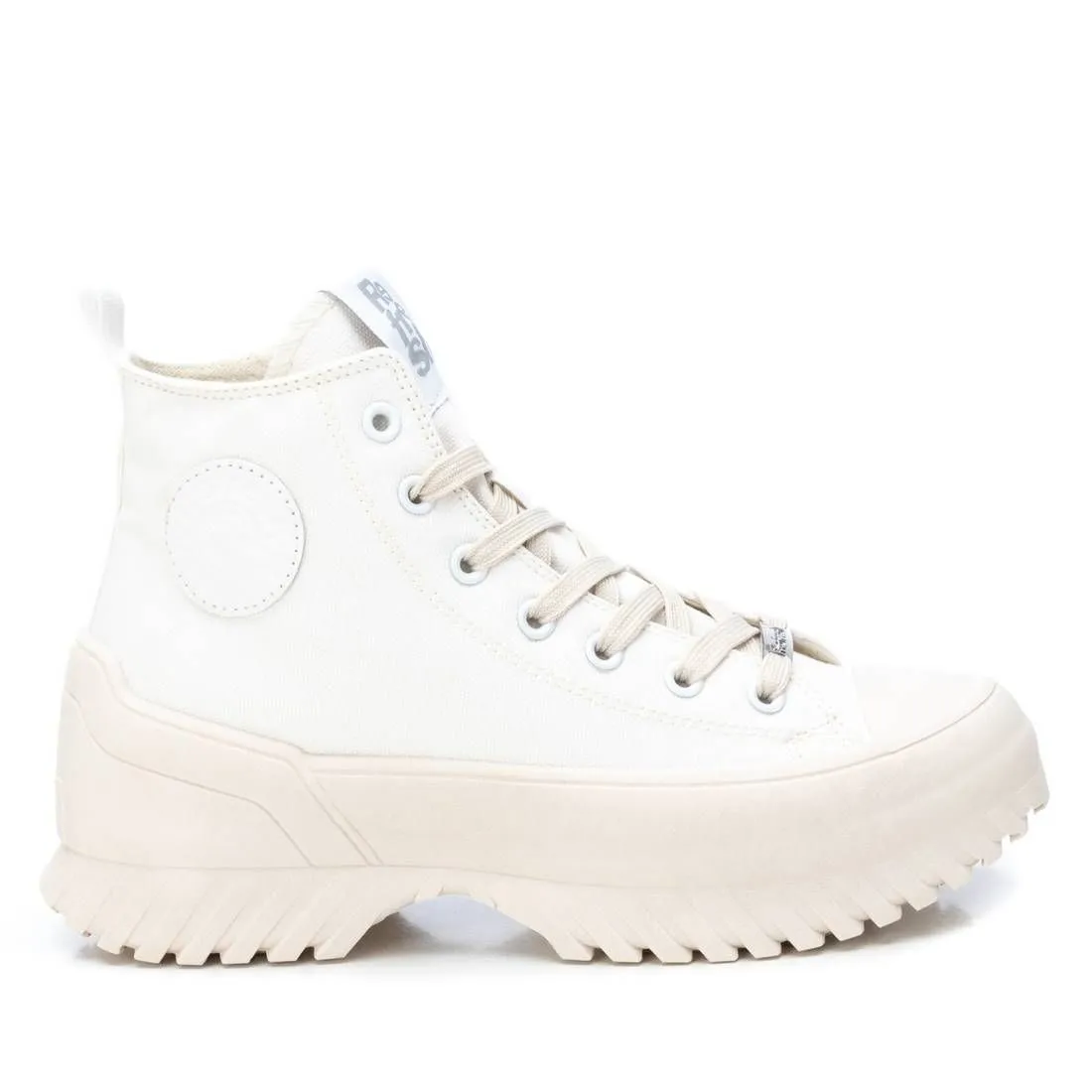 Women's Canvas Platform High-Top Sneakers By XTI_ Quick Dry Lining