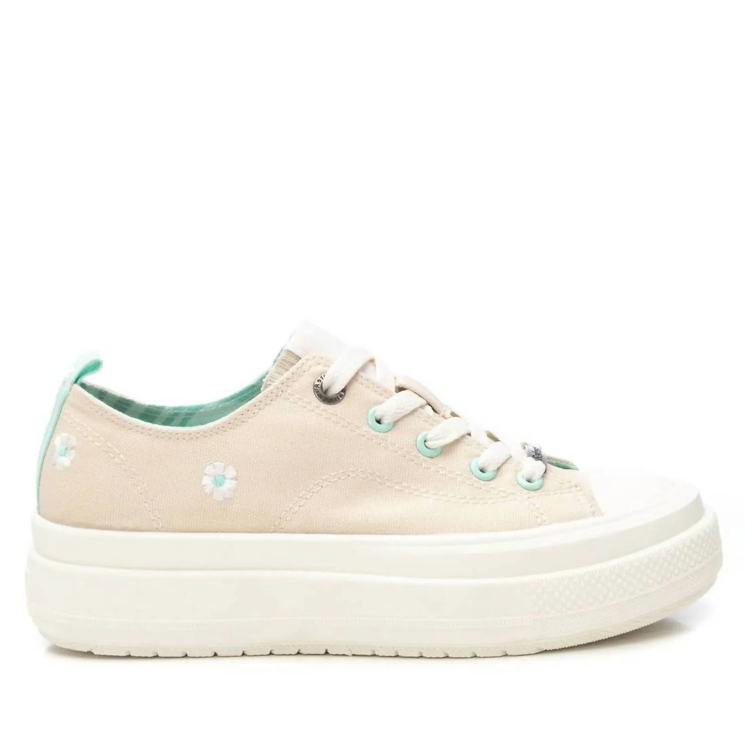 All Day Fit Enhanced Cushioning Women's Canvas Platform Sneakers In Beige