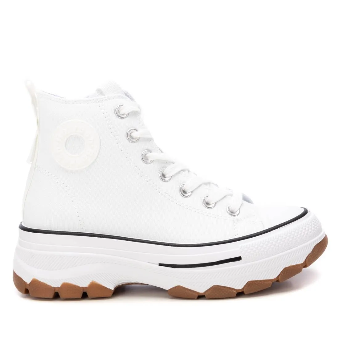 Women's Casual Canvas High Top Sneakers By XTI Full-Support