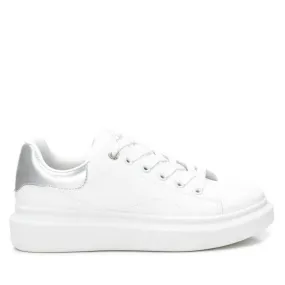 Stretchable Collar Women's Casual Sneakers In Silver