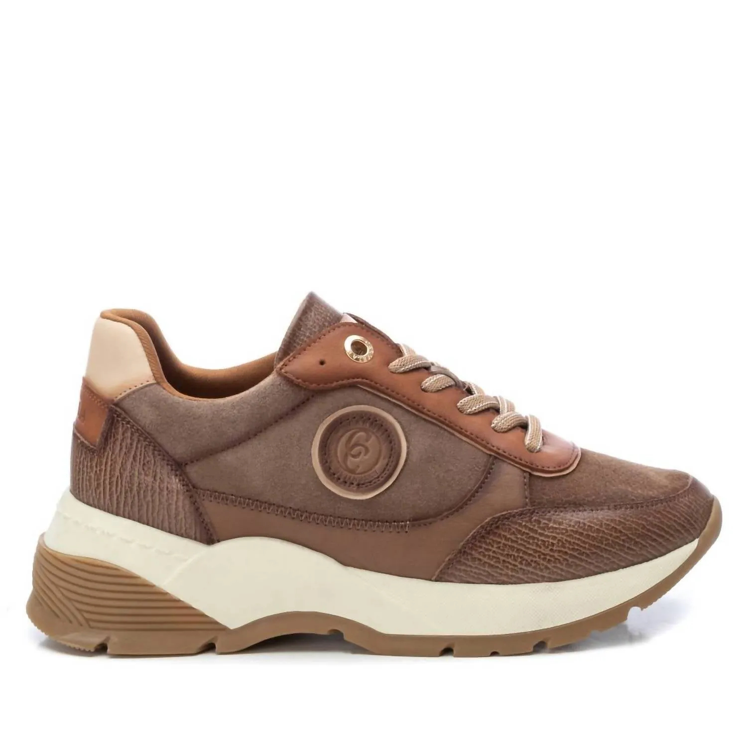 Women's Casual Sneakers In Taupe Lightweight Framework Training Flex