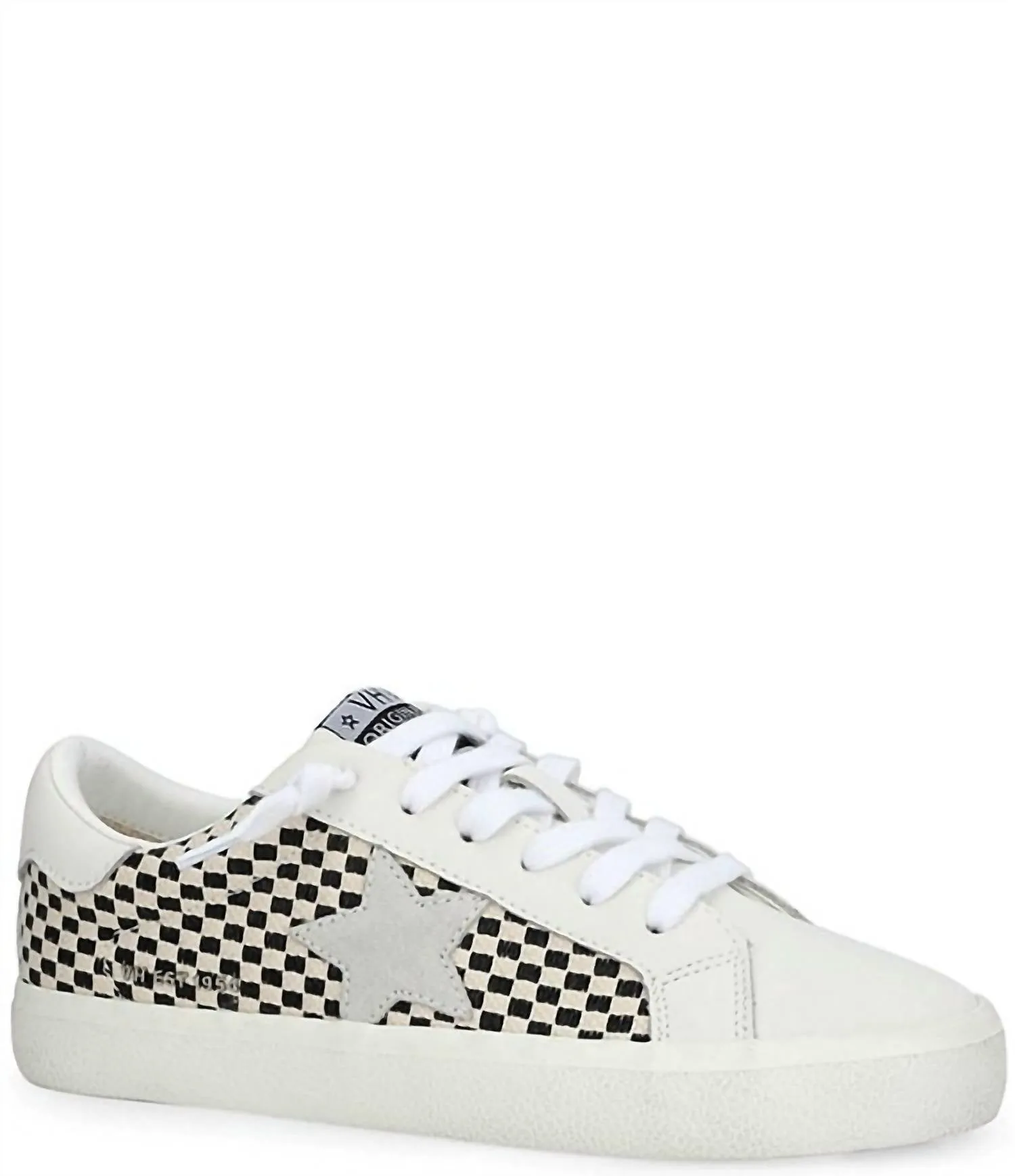Push Harder Cushioned look Women's Flair 40 Sneaker In Black/white Natural Checkered