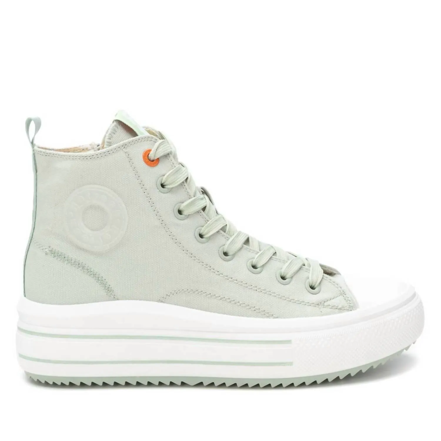 Variable Density Padding Women's High Top Canvas Sneakers In Aqua