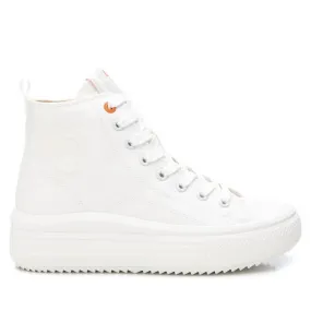 Dynamic Control Women's High Top Canvas Sneakers In White