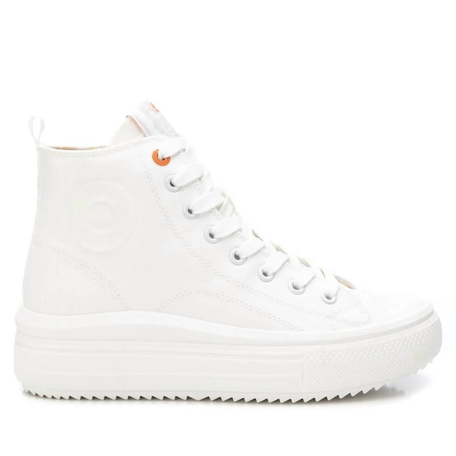 Women's High Top Canvas Sneakers In White Balanced Curve Seamless Motion Efficiency
