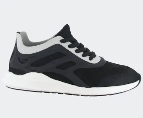 Contoured Footbed Support Layered cushioning Women's Krypton Sneaker - Medium In Black/gray Knit