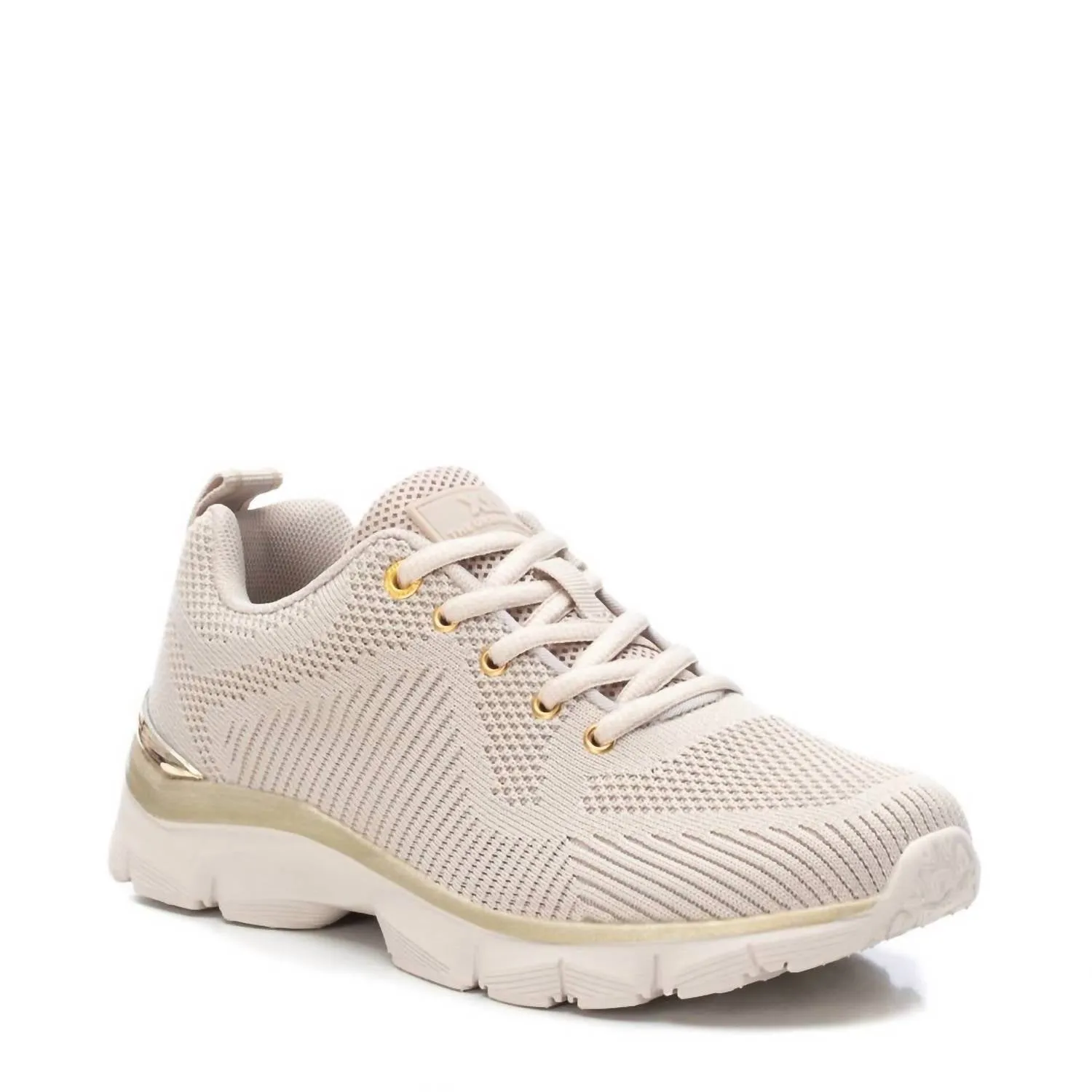 Quick Grip Women's Lace-Up Sneakers In Beige