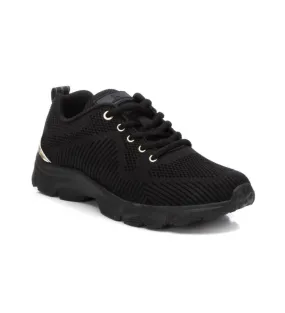 Street Chic Pure Lines Women's Lace-Up Sneakers In Black