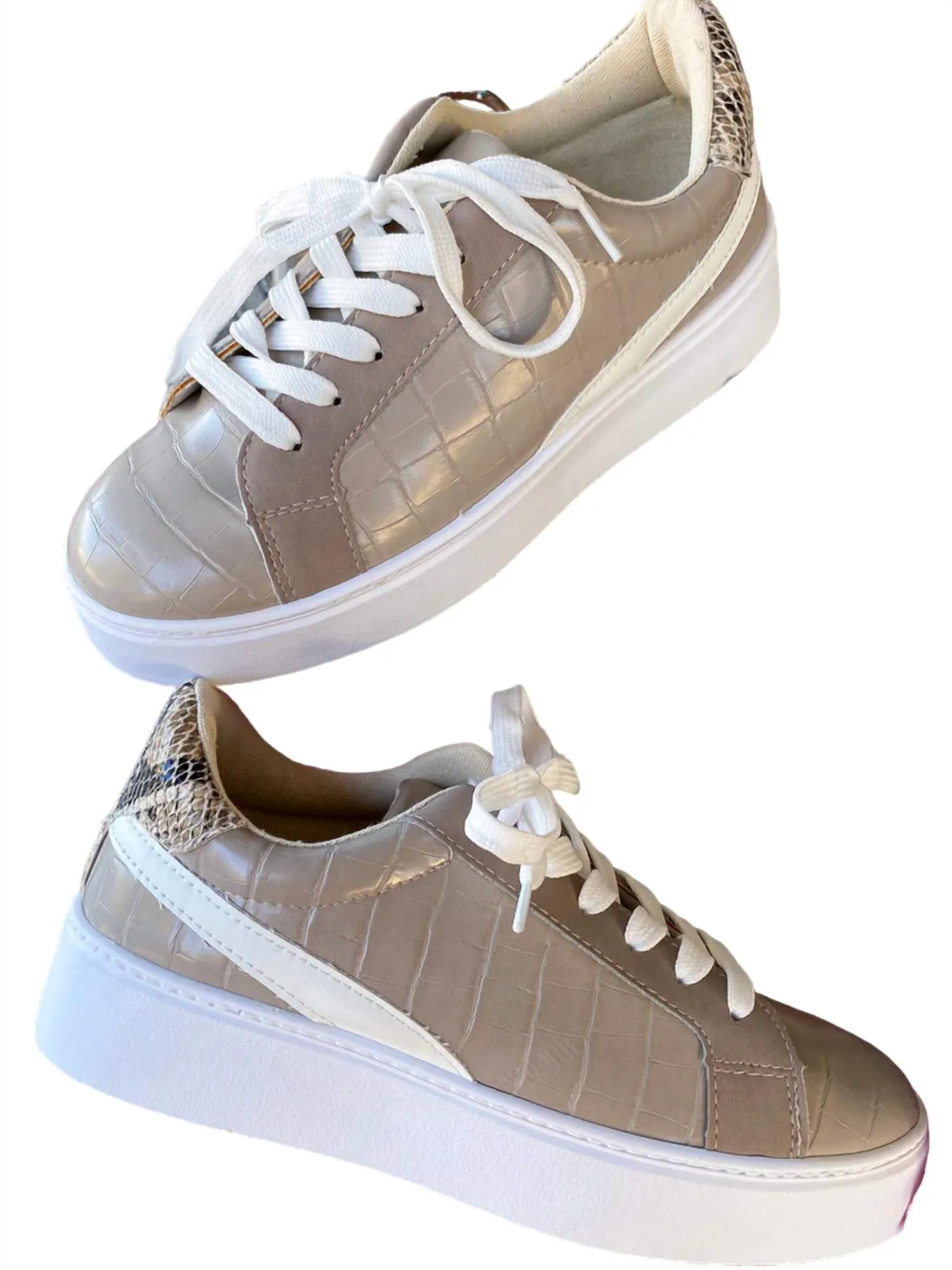 Temperature Regulating Liner Abrasion Shield Women's Lace Up Sneakers In Tan