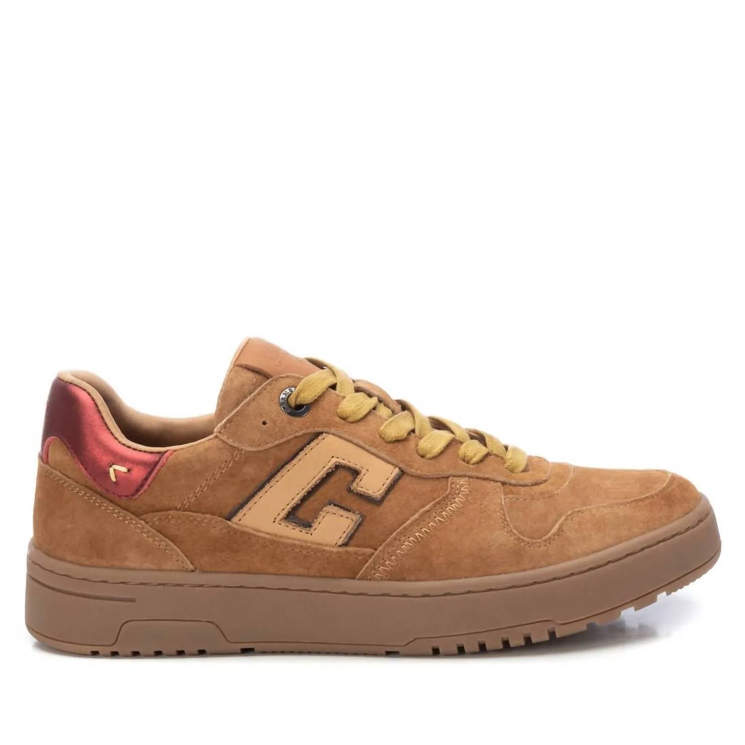 High-performance ease Women's Leather Sneakers In Camel