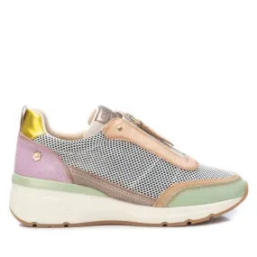 Women's Leather Trainers Sneakers In Aqua Performance Step