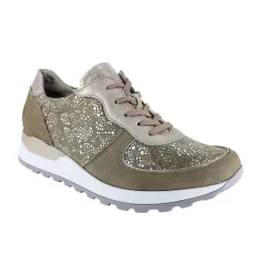 Women's Nila Shoes In Taupe Floral Strong Grip Resilient Sole