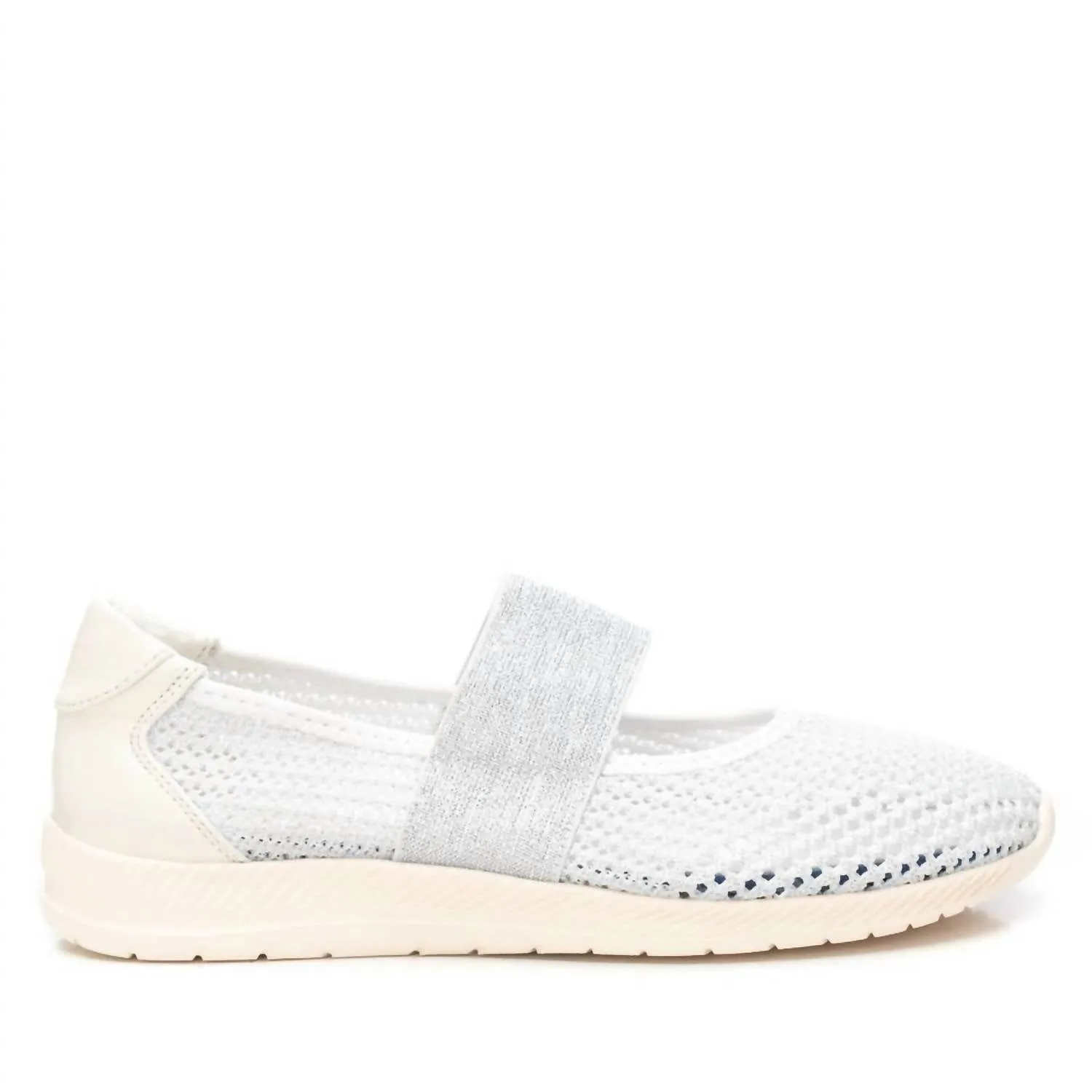 Women's Slip On Sneakers In Silver Reinforced Sides