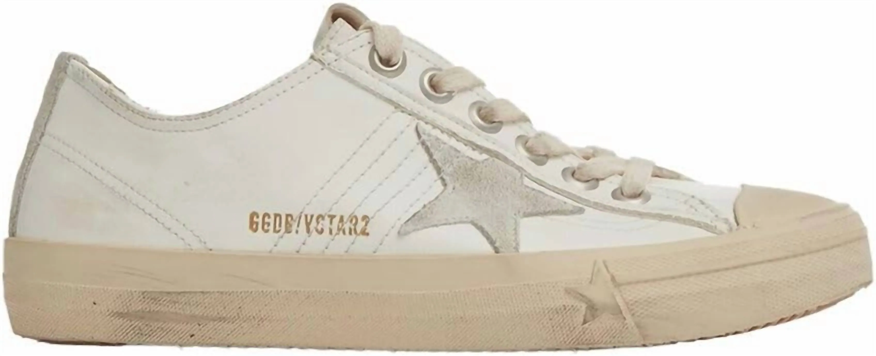 Women's Vstar2 Leather Sneaker In White Compression Knit Upper