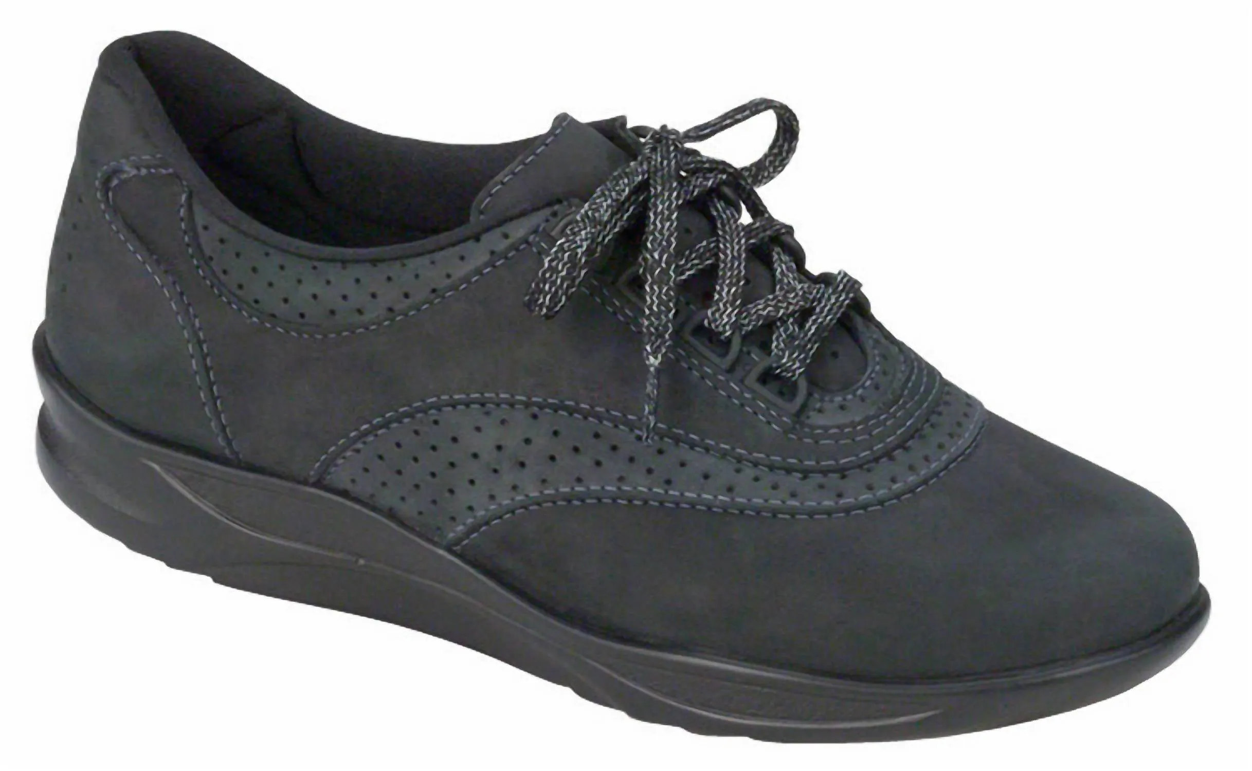Tread Grip Low Impact Cushioning Women's Walk Easy Sneaker In Nero