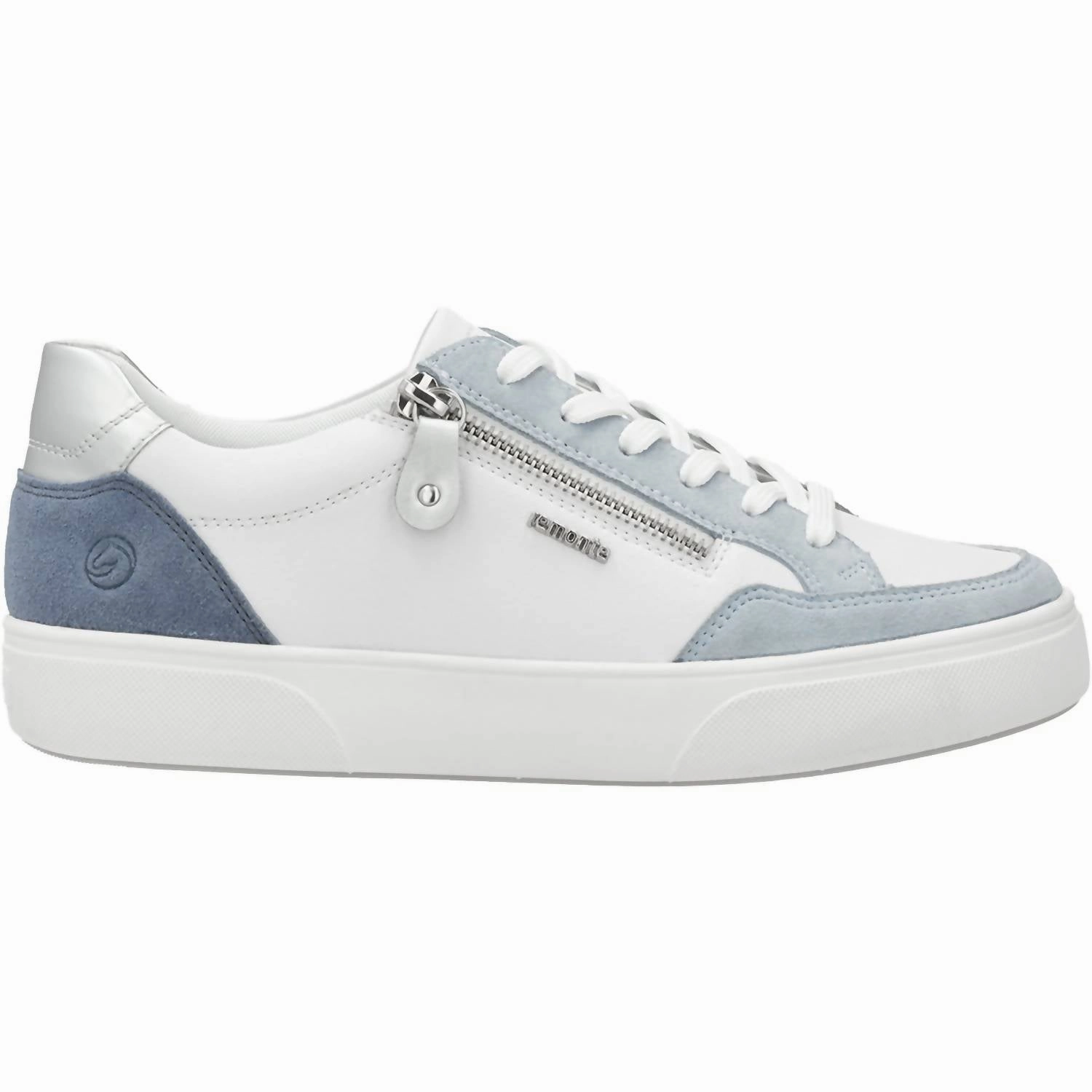 Durable durability Style Casual Women's Leather Sneakers In Bleu/weiss/jeans/silver