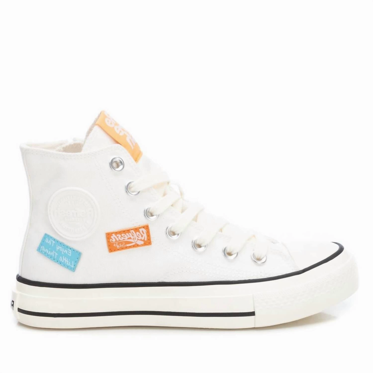 Smart Comfort Women's Canvas High-Top Sneakers In White