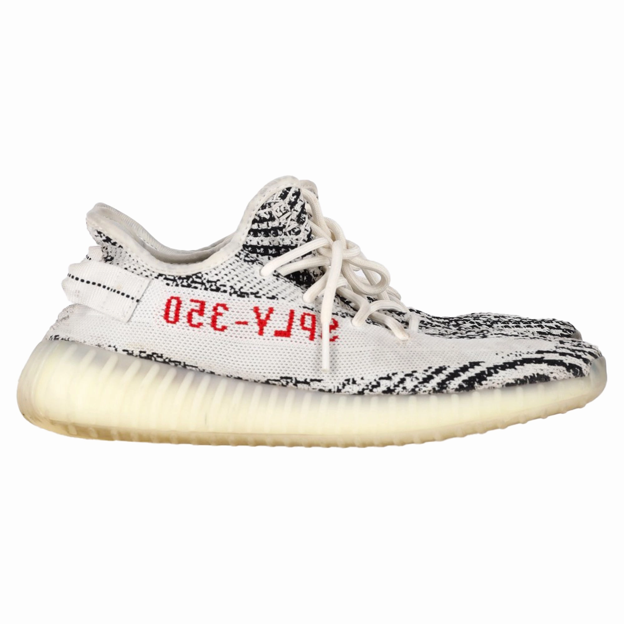 Street Classic Hypoallergenic Lining Yeezy Boost 350 V2 Zebra Sneakers in White Cotton