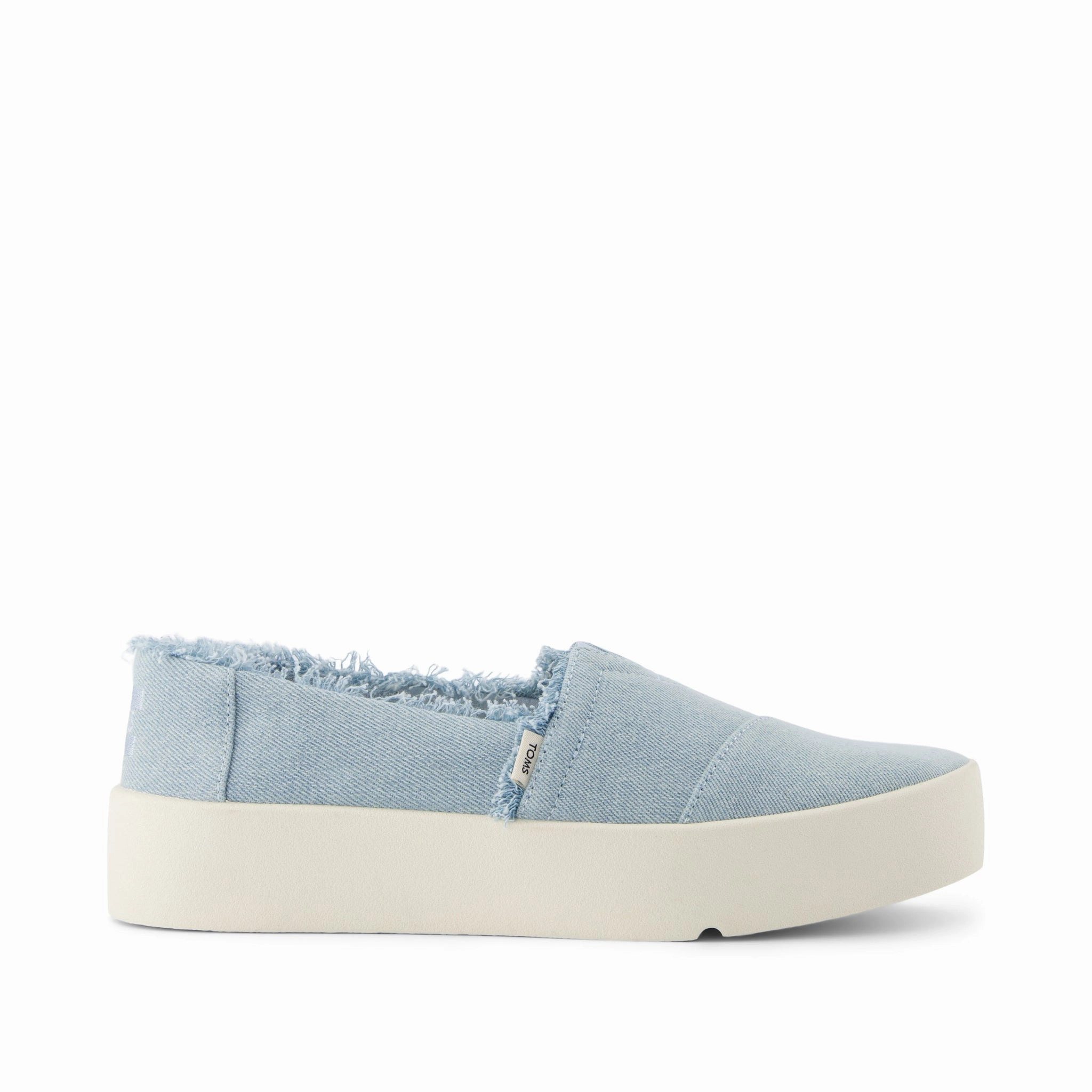 Minimal Design Ventilated Footbed Verona Pastel Blue Denim Slip On Sneaker